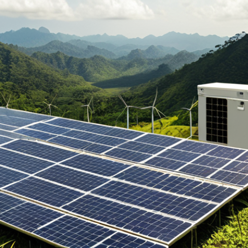 Home 8 **Image Prompt 1: BESS in a Malaysian Setting**
"A sleek, futuristic Battery Energy Storage System (BESS) unit standing prominently within a vibrant, sunny Malaysian landscape. Large solar panels are visible in the background, subtly integrated into modern architecture. Glowing lines represent energy flowing efficiently from the solar panels into the BESS, and then out towards a stable, interconnected power grid. The scene should convey technological advancement, sustainability, and energy resilience in a tropical environment, emphasizing the seamless integration of renewable energy."